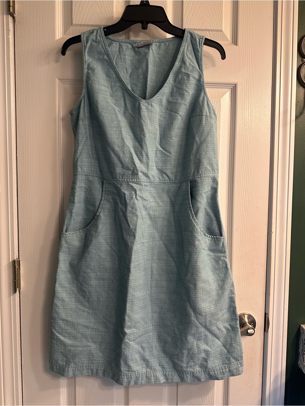 Columbia Light Blue Sleeveless Mini Dress with Pockets